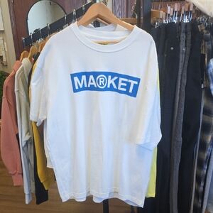 Arket White T-Shirt with Yellow Label